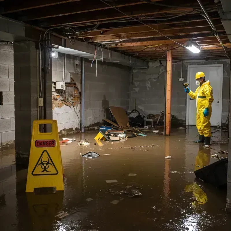 Flooded Basement Electrical Hazard in Duncan, OK Property